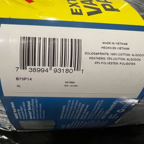 NIP NEW Boys Hanes boxer briefs blue grey gray green camo XL 18-20 - Picture 4 of 9